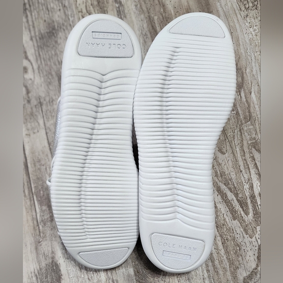 Cole Haan Women's 2.Zerogrand Criss Cross Silver Platform Slide Sandal Size 9 - Picture 7 of 9